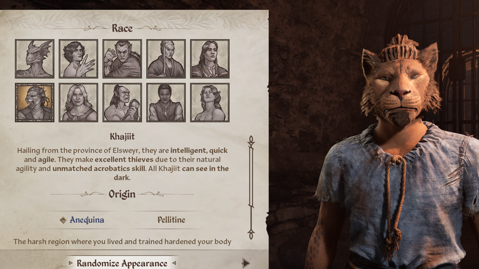 Khajiit in Oblivion Remastered