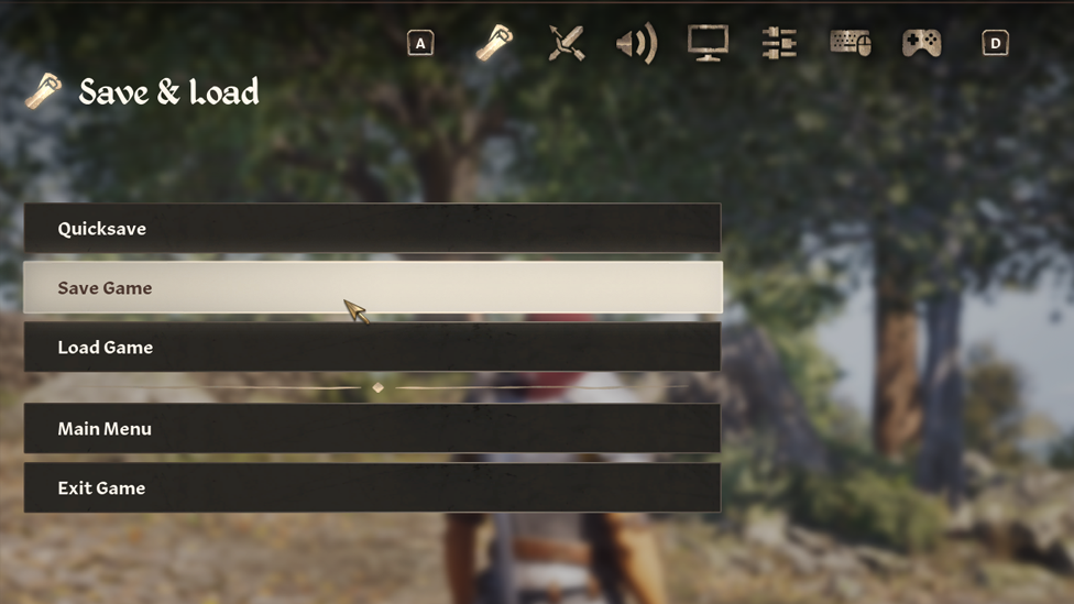 Saving the Game from the System Interface