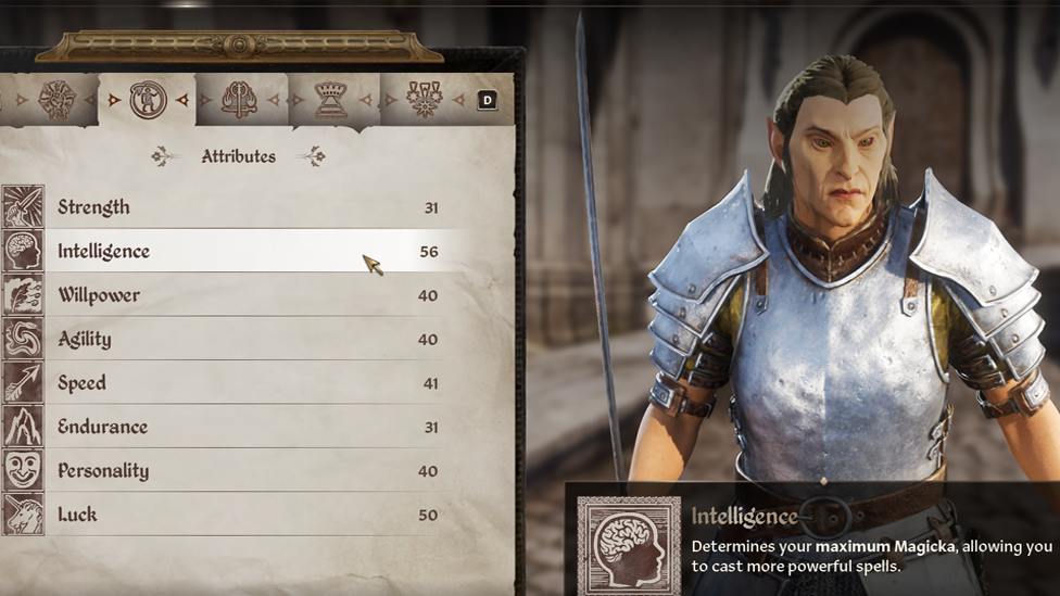First Changes You Will Notice Will be in the Attributes Stats