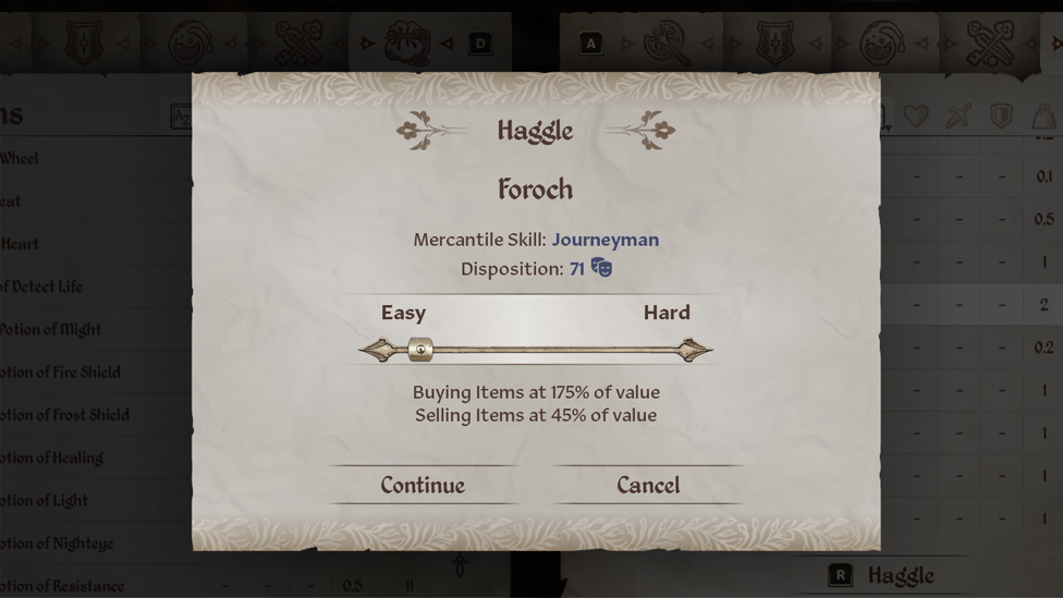 Haggling in Oblivion Remastered