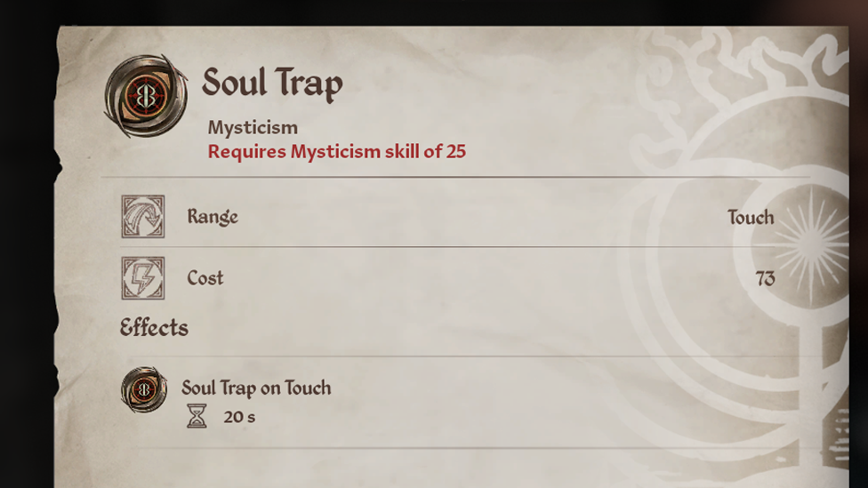 Soul Trap Spell in Oblivion Remastered