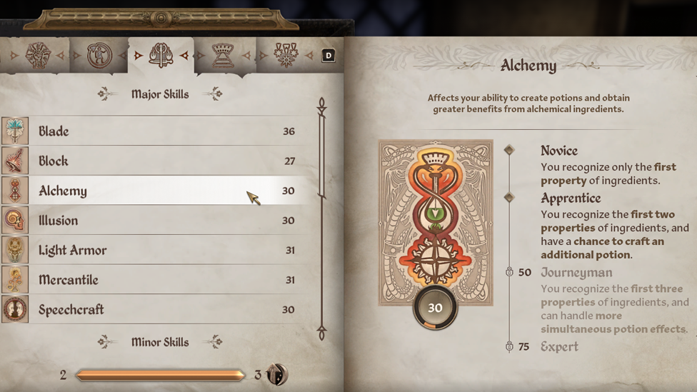 Alchemy Skill in Oblivion Remastered