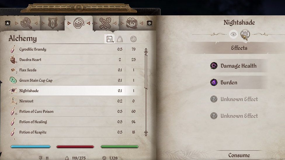 Nightshade and it's Effects in Oblivion Remastered