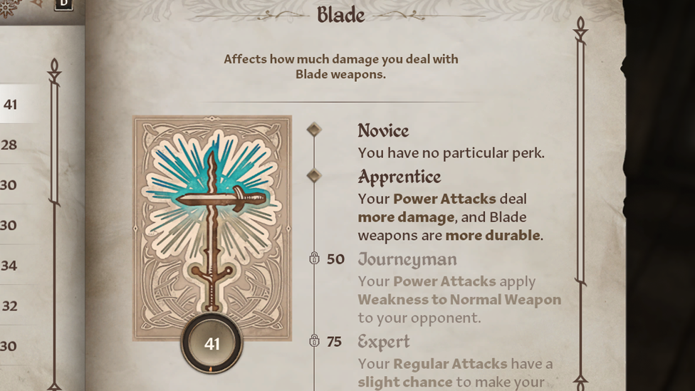 Blade Skill in Oblivion Remastered