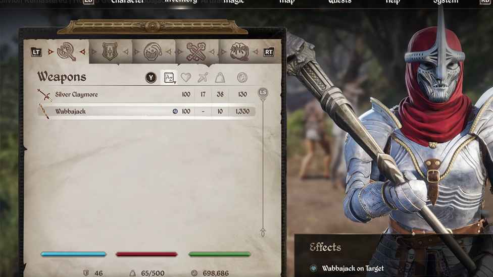 Wabbajack in Oblivion Remastered