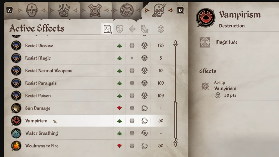 Vampirism in Oblivion Remastered