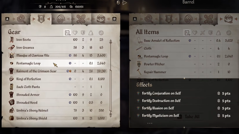 Making a Stack of Items