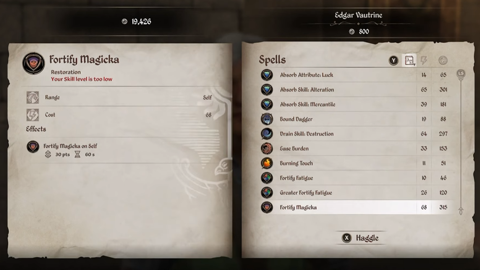 Learning Alteration Spells From Edgar
