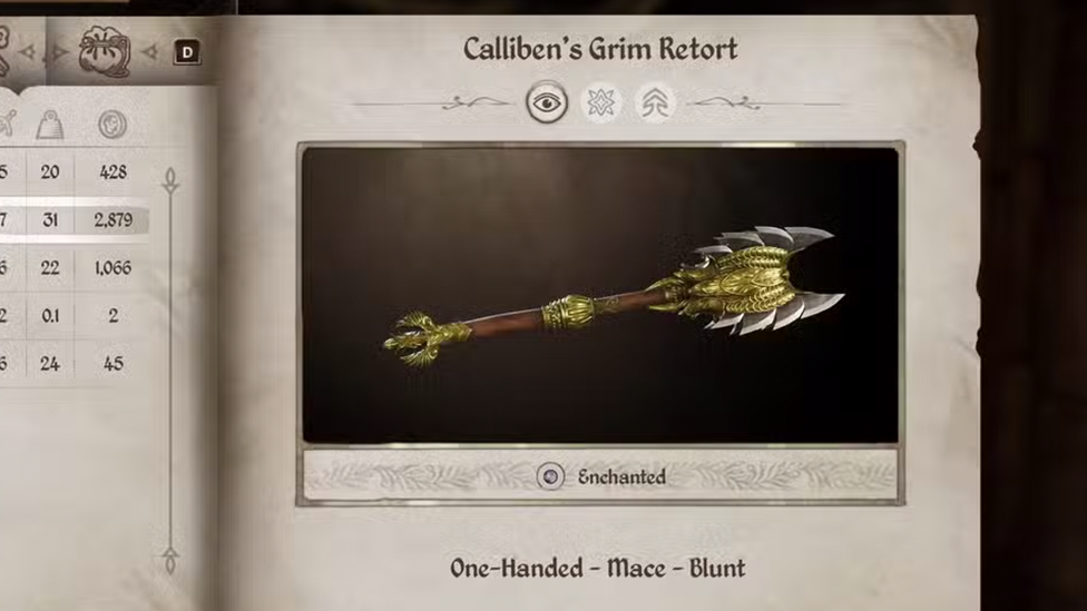 Calliben's Grim Retort in Oblivion Remastered
