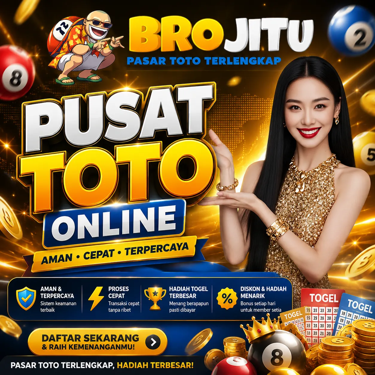 BROJITU Pusat Toto Online Terpercaya dengan Game Terlengkap Mudah Maxwin Hari Ini