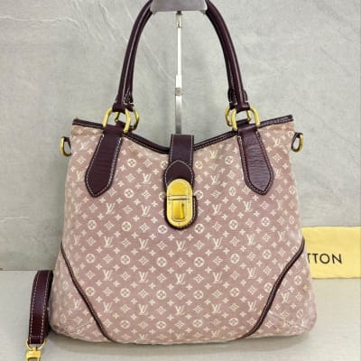 Louis Vuitton Sepia Monogram Tote Bag Burgundy 