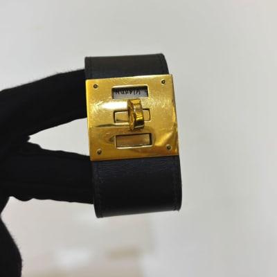 Hermès Kelly Dog Bracelet Black Ghw