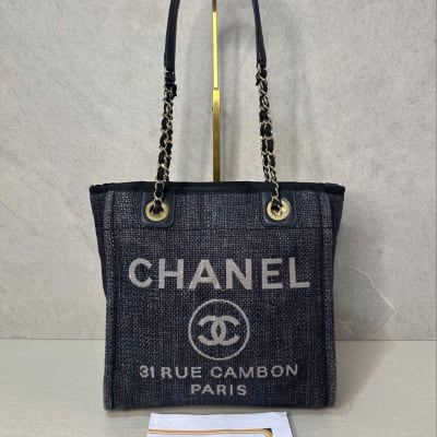 Chanel Deauville Mini Totebag Denim Blue 