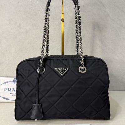 Prada Tessuto Impuntu Nylon Hitam Shw 