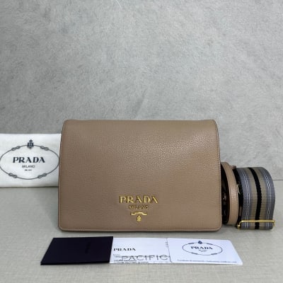 Prada Prada Pattina Bag Calfskin Cammeo Ghw | 002076-CN