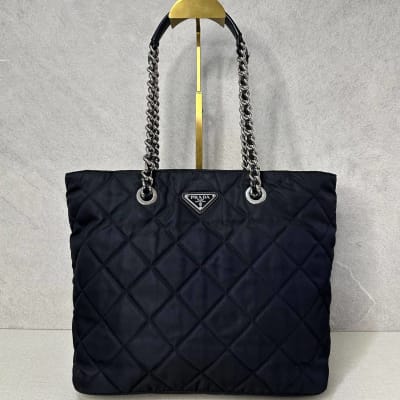 Prada Tessuto Shoulder Bag Nylon Black Shw 