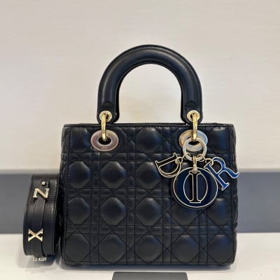 Dior Lady Dior Small Black Ghw 