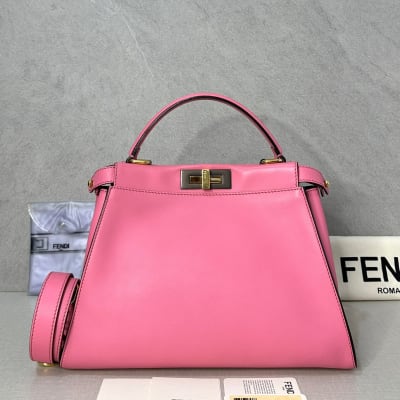 Fendi Peekaboo Medium Pink Ghw 