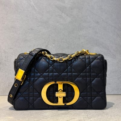 Dior Caro Small Black Ghw 