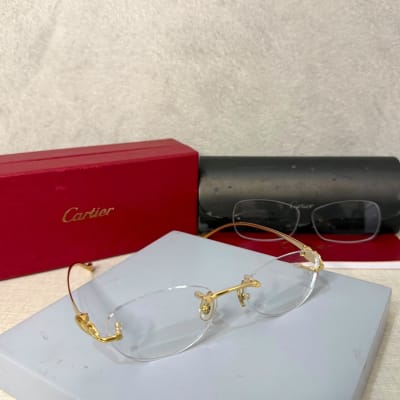 Cartier Kacamata Cartier Eyeglasses Gold Frame 