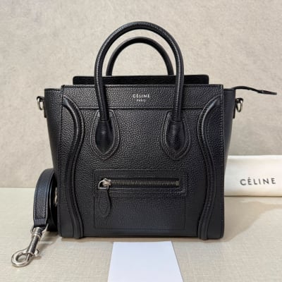 Celine Luggage Nano Black Shw 