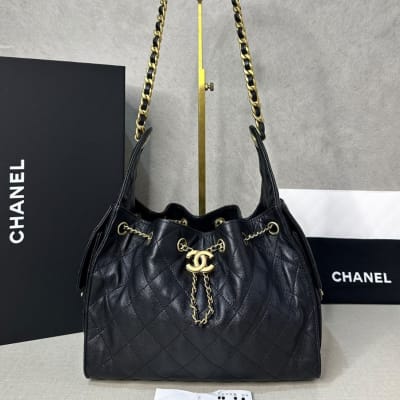 Chanel C25 Small Black Caviar Ghw 