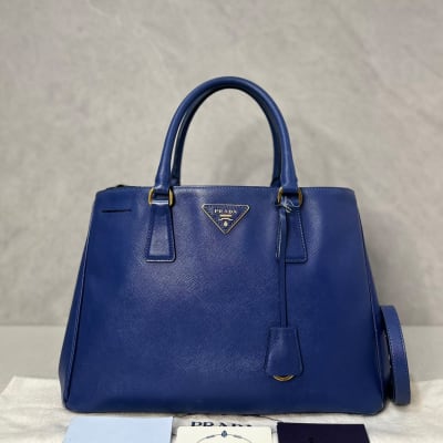 Prada Galleria Saffiano Blue Ghw 