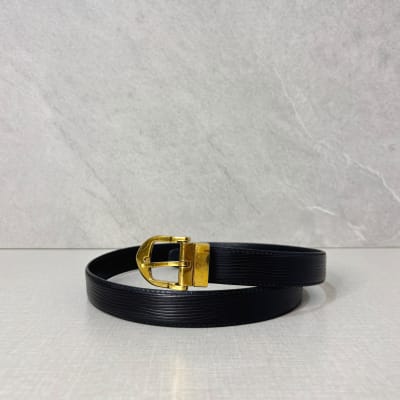 Louis Vuitton Belt LV Epileather Black Ghw Size 110 Lebar 2,5cm