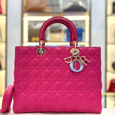 Dior Lady Dior Large Fuschia Lghw | 001823-CN