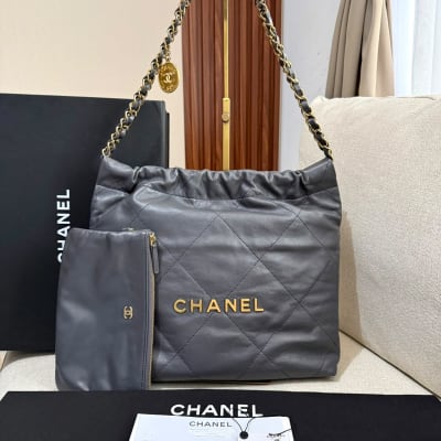 Chanel C22 Small Grey Ghw 