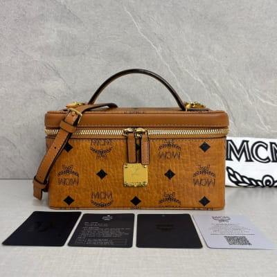 MCM Rockstar Vanity Mini Cognac Ghw 