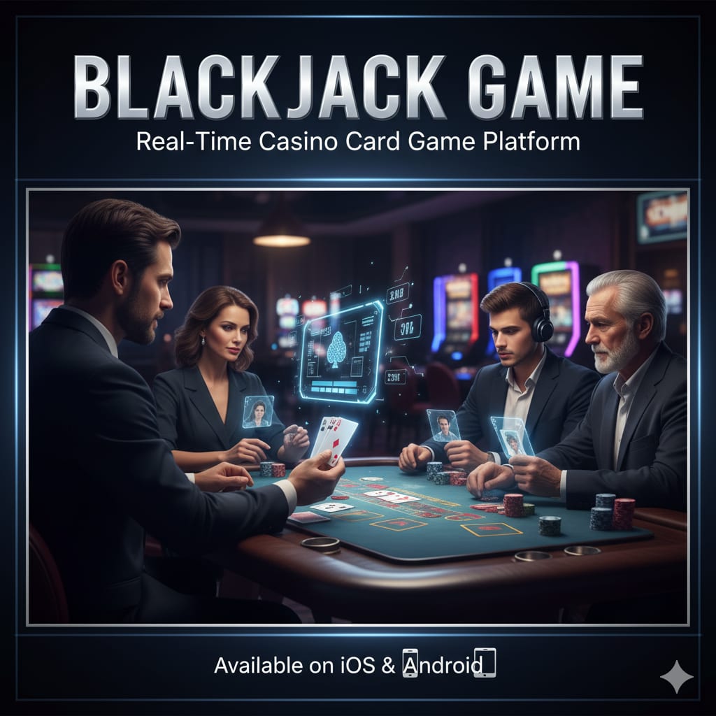 Blackjack Game – Real-Time Casino Card Game Platform Portfolio Image 1