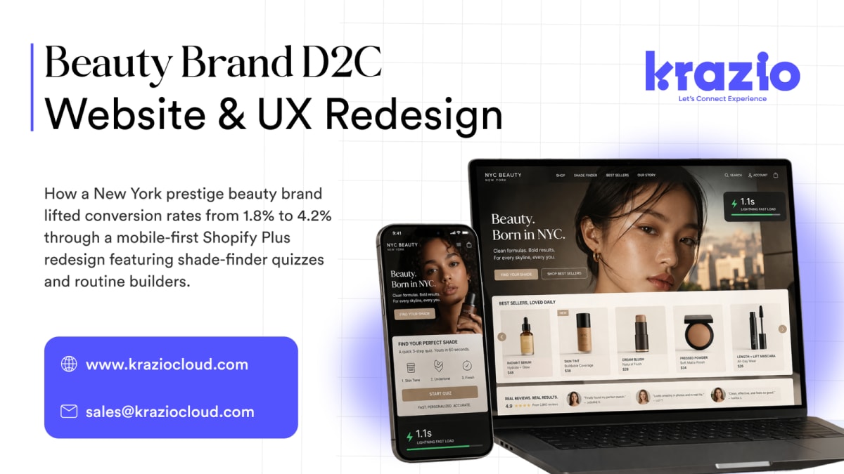Beauty Brand D2C Website and UX Redesign: An Illustrative Approach