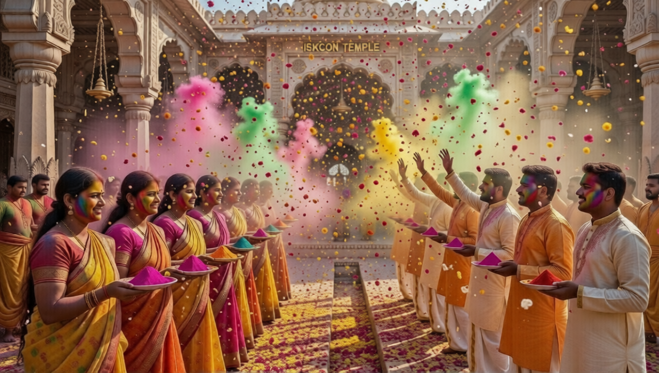 How ISKCON Celebrates Holi: The True Meaning of the Festival of Colors