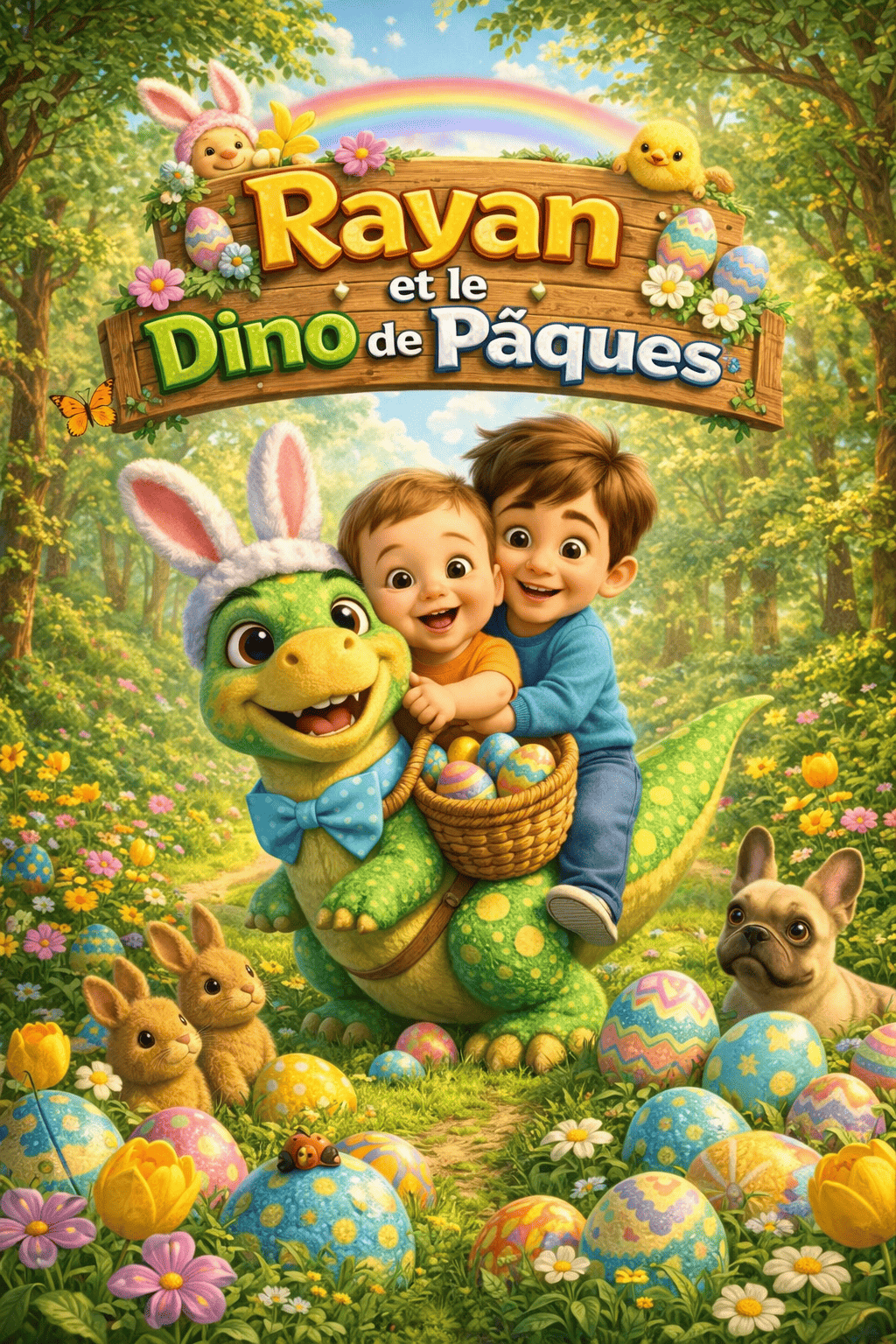 Rayan et le Dino de Paques