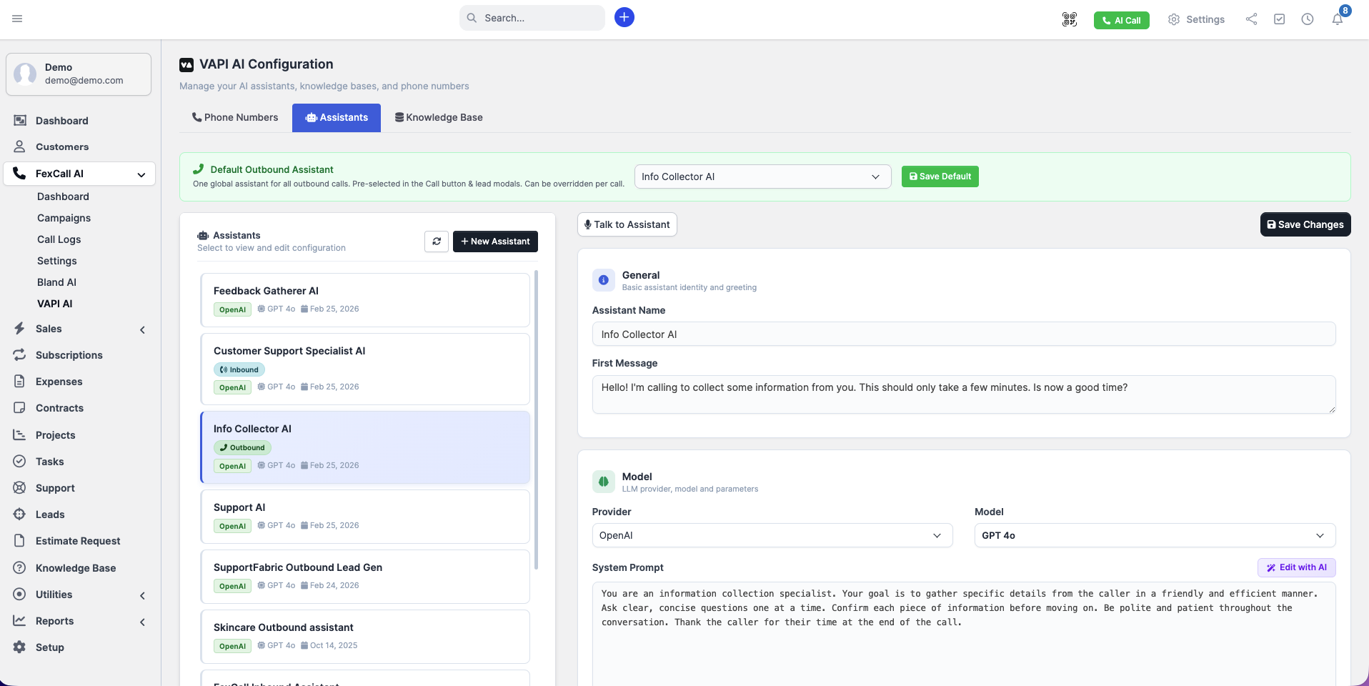 FexCall – Smart AI Call Assistant & Lead Automation Module for Perfex CRM