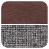RS1 Lead Grey cabinet cloth with Rich Walnut top and bottom panels