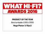 REGAPLANAR3/ELYS2 WHF2016 best turntable