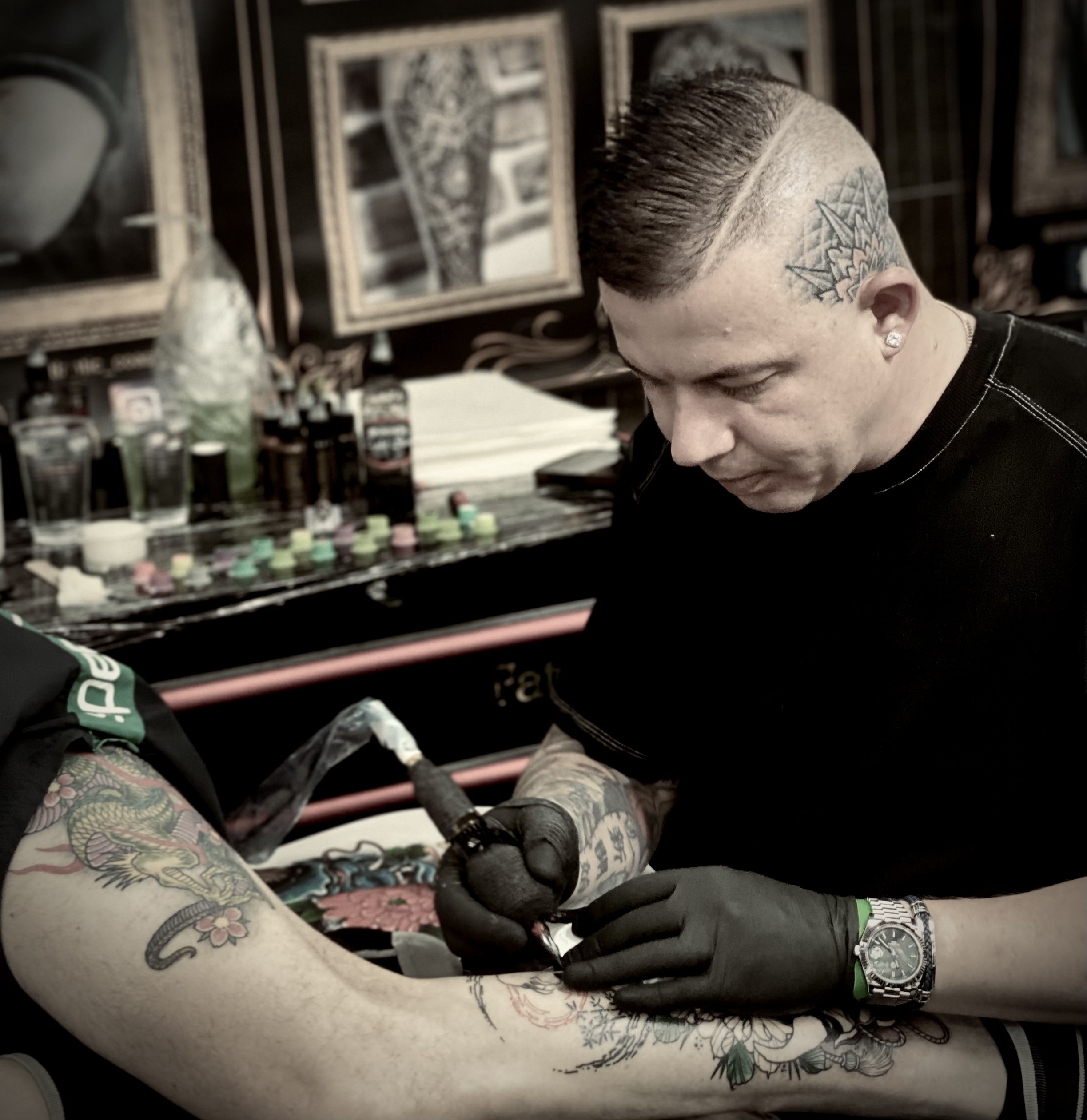 Dzeraldas Jerry Kudrevicius - Tattoo Artist at Atlantic Coast Tattoo specializing in Owner | Specializes in geometry-dotwork, ornamental, floral, and Oriental Japanese designs.