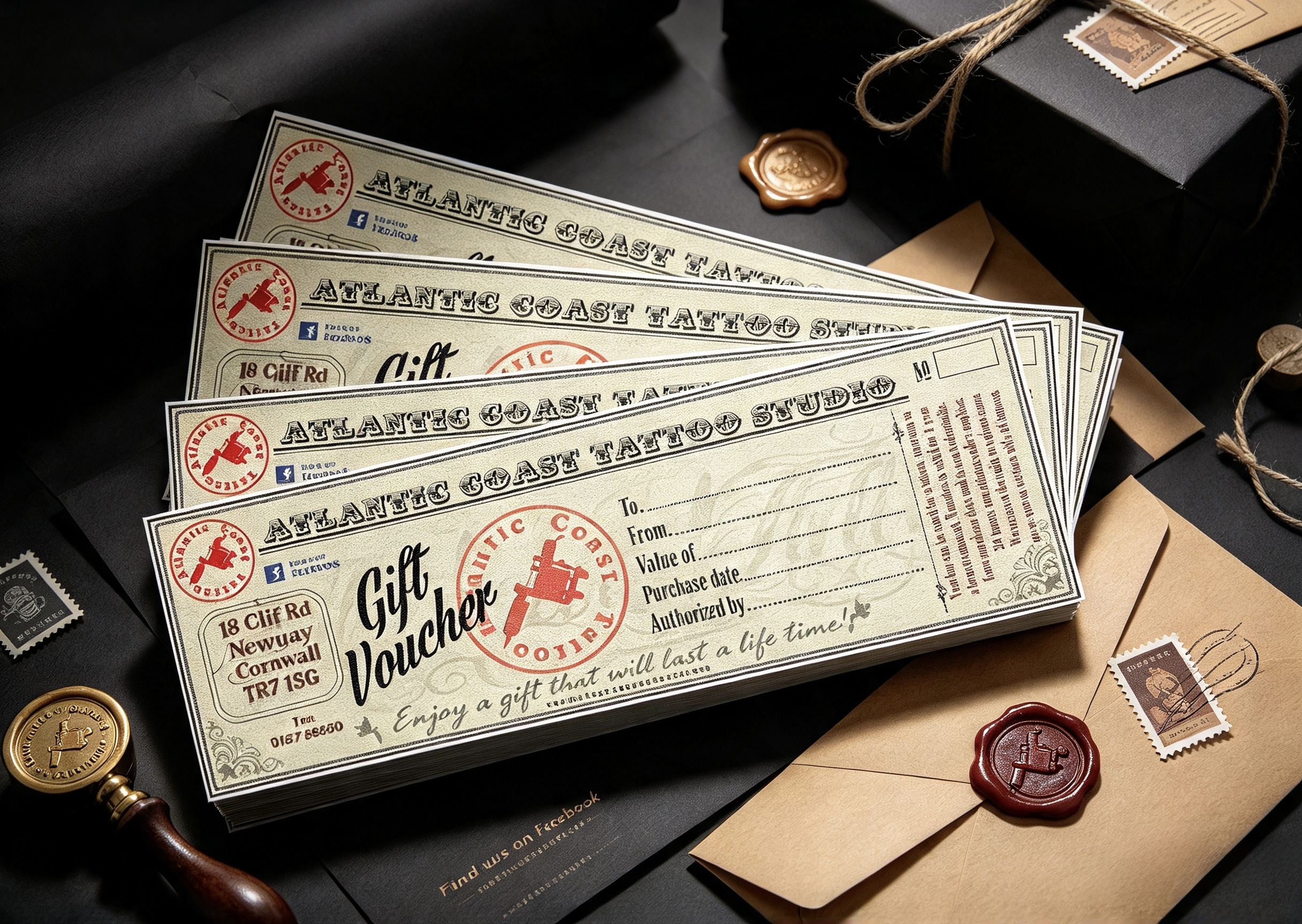Atlantic Coast Tattoo gift vouchers