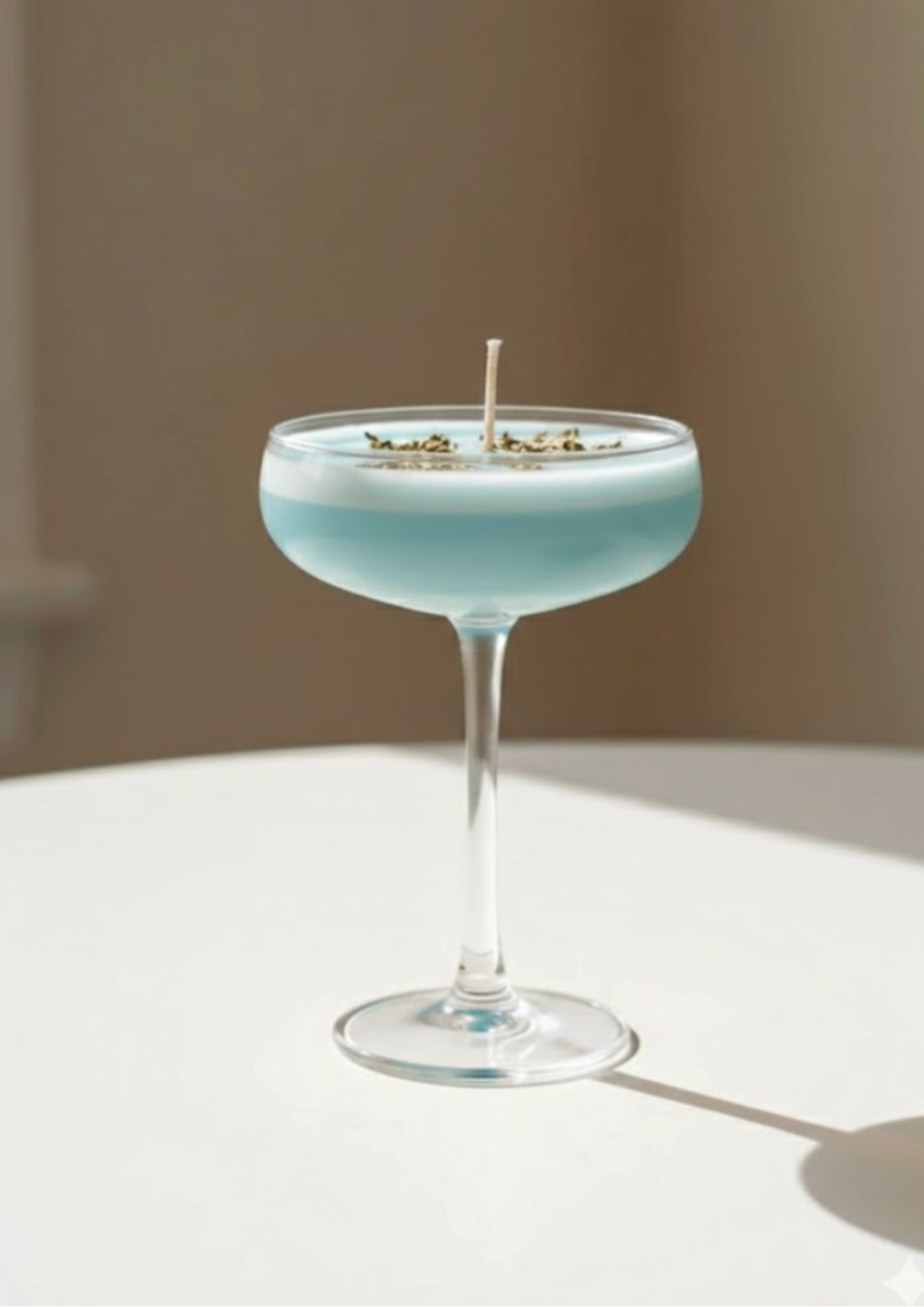 modrá martini svíčka