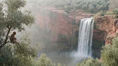 The Falls with Monkeys