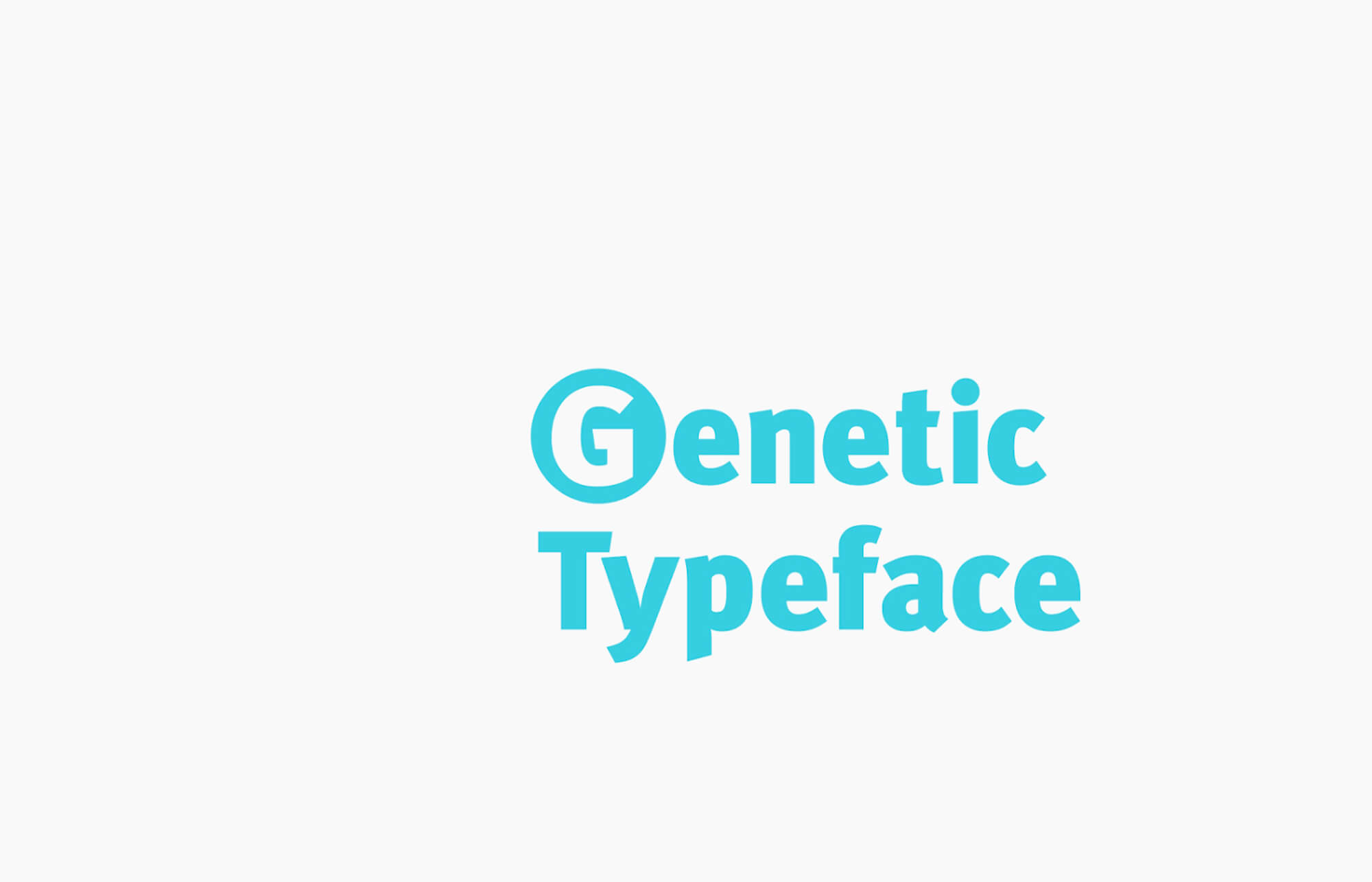Genetic Typeface 'A'