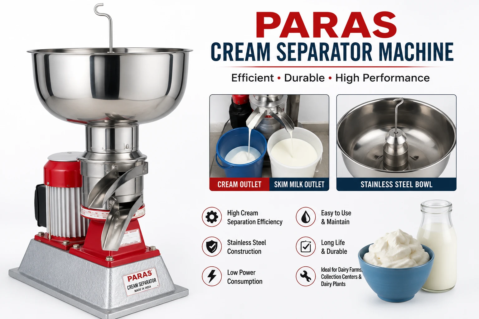 Paras Cream Separator Machine: Complete Guide, Features, Benefits, Uses & Maintenance Tips