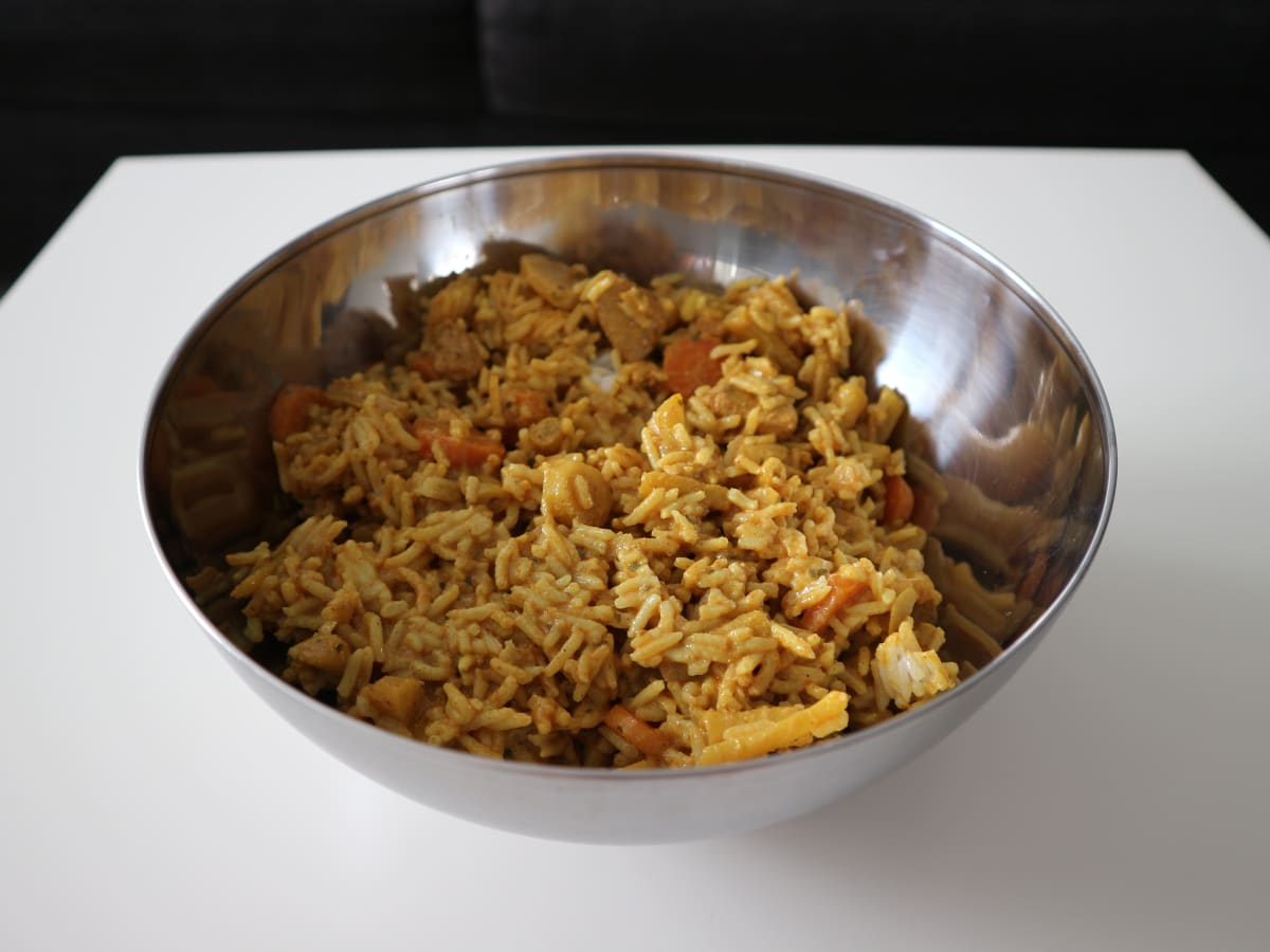 Zdjęcie Kurczak curry z fasolką szparagową