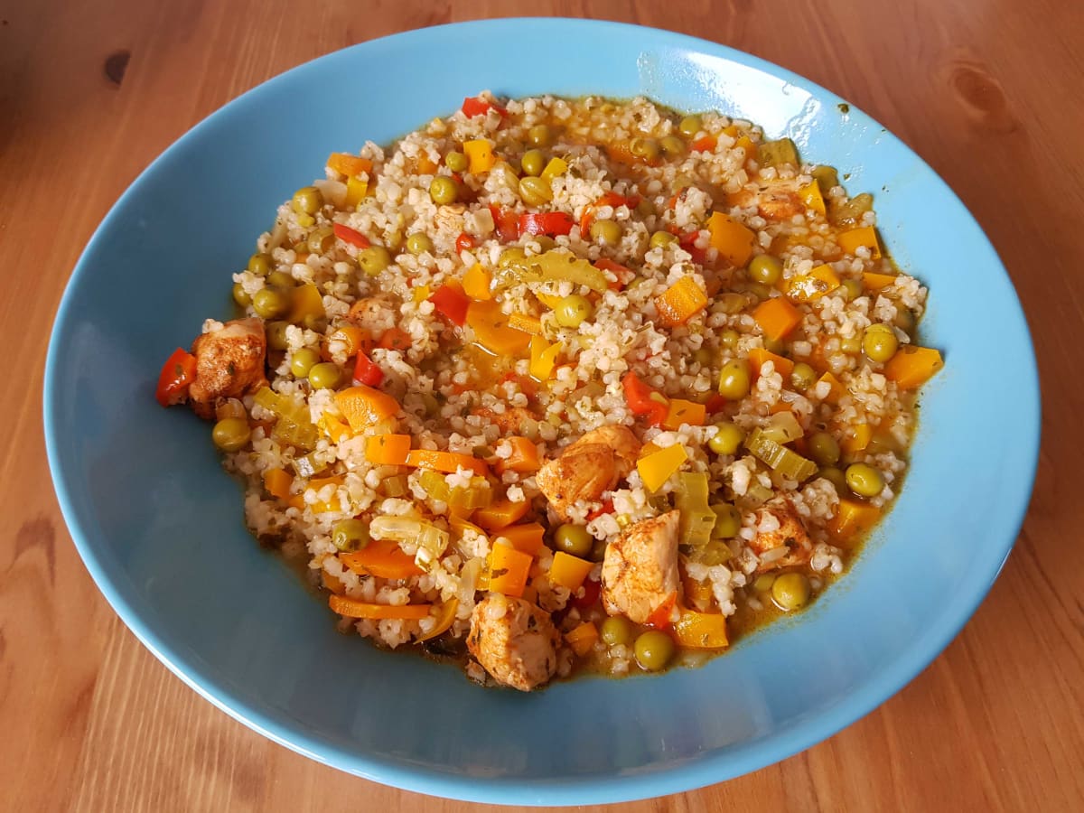 Zdjęcie Kaszotto z papryką i groszkiem