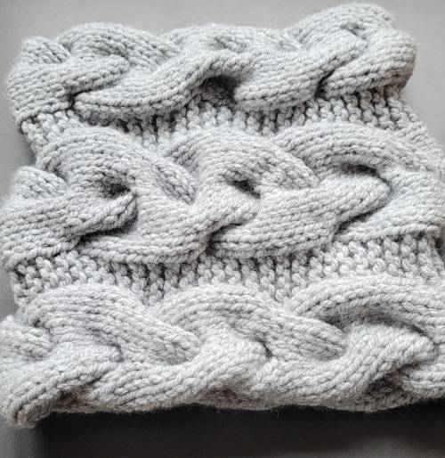 Tour de cou gris - torsade Tour de cou gris - torsade