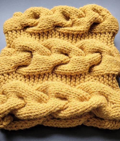 Tour de cou moutarde - torsade Tour de cou moutarde - torsade