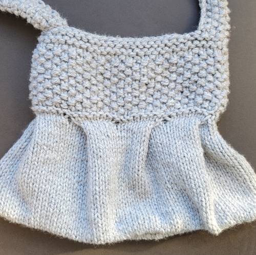 Sac bandoulière gris - plis Sac bandoulière gris - plis