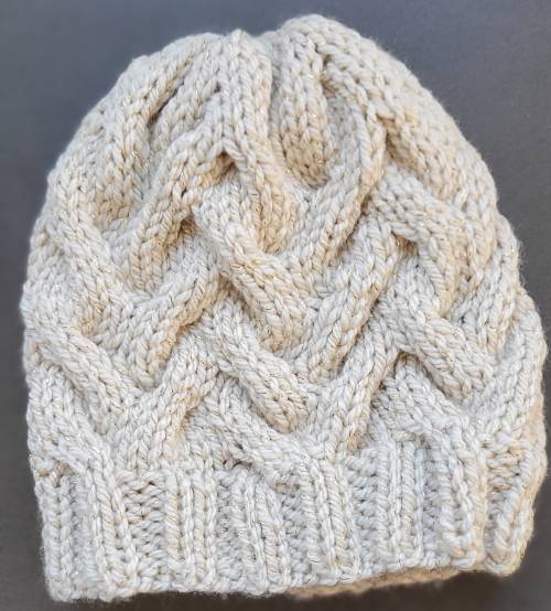 Bonnet beige brillant Bonnet beige brillant